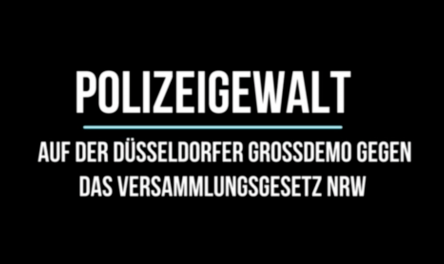 Polizeigewalt auf der Großdemonstration gegen das Versammlungsgesetz NRW