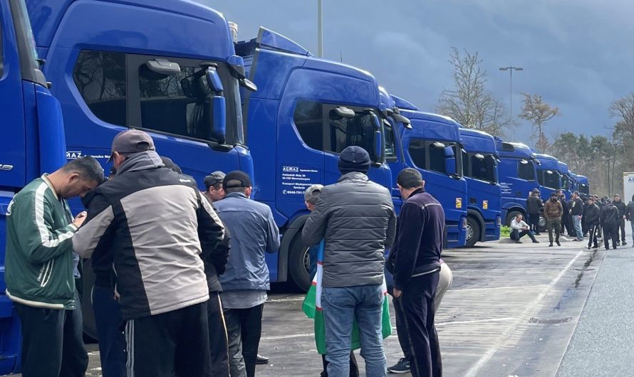 LKW-Streik an der Raststätte seit 7 Wochen