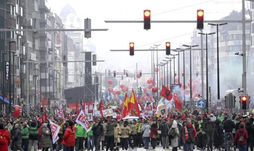 Streikwelle in Belgien beginnt